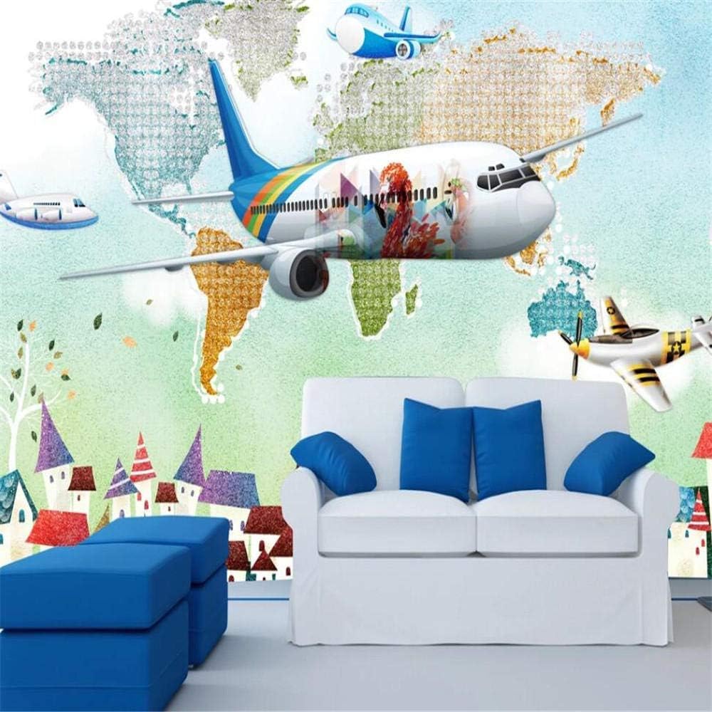 Häuser Für Den Flugzeugbau 3D Tapete Poster Restaurant Schlafzimmer Wohnzimmer Sofa TV Dekorative Wand-350cm×256cm