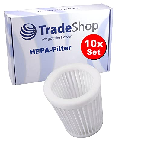 10x Trade-Shop Vakuumfilter HEPA für Staubsauger kompatibel mit Bosch Gas 18V Li 14.4v PAS 18 LI, 1619PA5188 / Staubsauger-Filter Ersatz