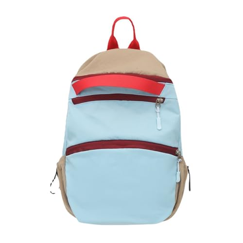 Teenager Junior High School Rucksack Kontrastfarben Großes Fassungsvermögen Tagesrucksack Mehrere Taschen Schulbüchertasche Für Teenager