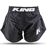 King Pro Boxing King PB Hybrid Fight Shorts Classic Schwarz - Funktionelle Thaiboxen Kickboxen Kampfsport Hose für Herren (DE/NL/SE/PL, Alphanumerisch, M, Regular, Regular, Schwarz)