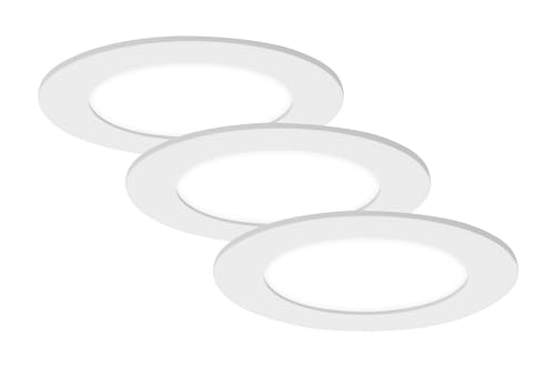 Di-Ka LED Einbauleuchte Flat-In 3er Set nickel-matt Ø 12 cm 7W, neutralweiß