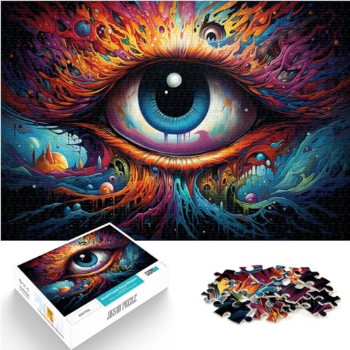 Puzzles mit Fantasie-Augen, 1000 Teile, Puzzle-Spielzeug, Holzpuzzle-Spiele, Spielzeug, Geschenkspielzeug, Puzzles, Lernspiele, Stressabbau-Puzzles (50 x 75 cm)