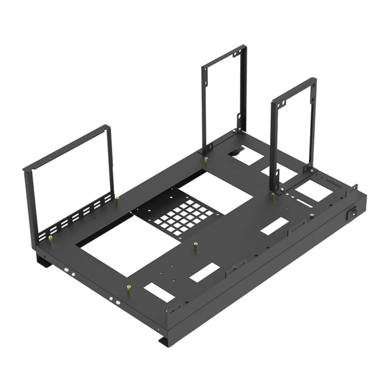 Qsvbeeqj Computer-Motherboard-Gehäuse, Persönlichkeit, offenes Gehäuse, vertikales Übertakten, offener Aluminiumrahmen, Chassis-Rack