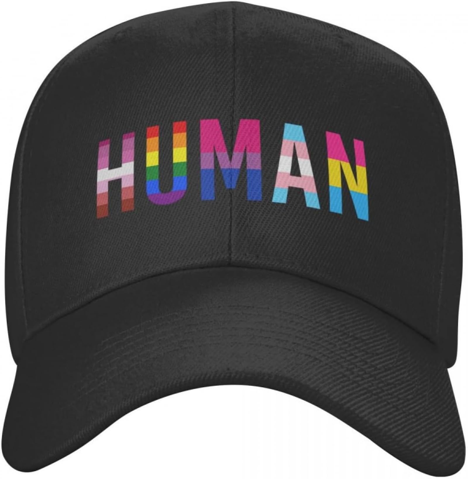 GPMZZMIX Baseballkappe Hiphop Sonnenhut Benutzerdefinierte Regenbogen Menschliche LGBT Baseballkappe Frauen Männer Atmungsaktive Lesben Gay Pride Papa Hut Outdoor Sommerkappen Snapback Hüte Geschenk