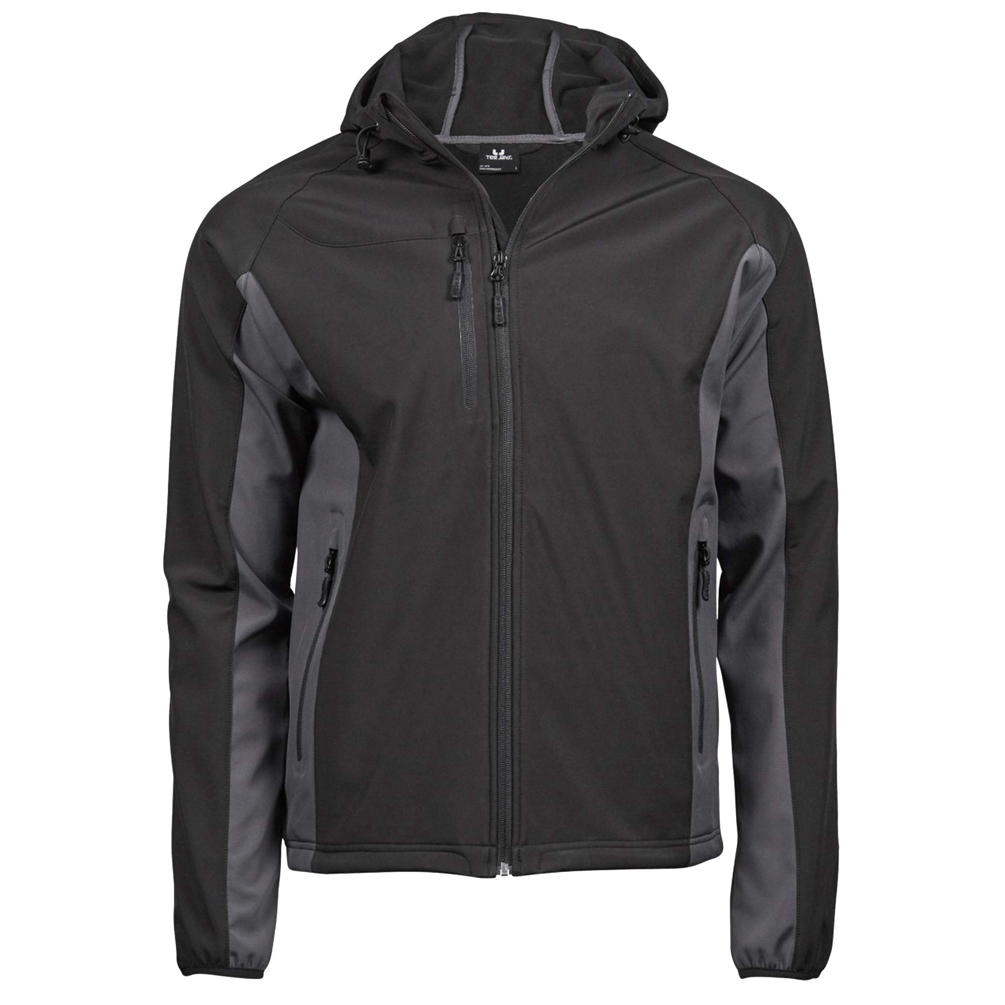 Tee Jays Softshell-Jacke Hooded Lightweight Performance Softshell Mehrfarbig Black/Dark Grey XL