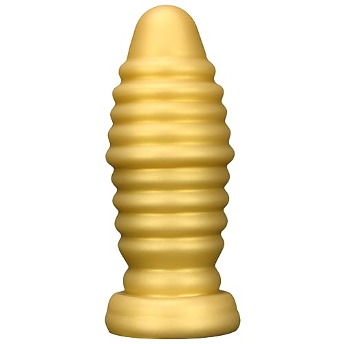 ATTAWA Riesen Dildo Analplug mit Saugnäpfen Realistischer Dildo Groß Analdildo Super Großes Buttplug Huge SIlikon Penis Sex Spielzeug Prostata Massage Anus Dilatator für Frauen Männer,Gold,XXL