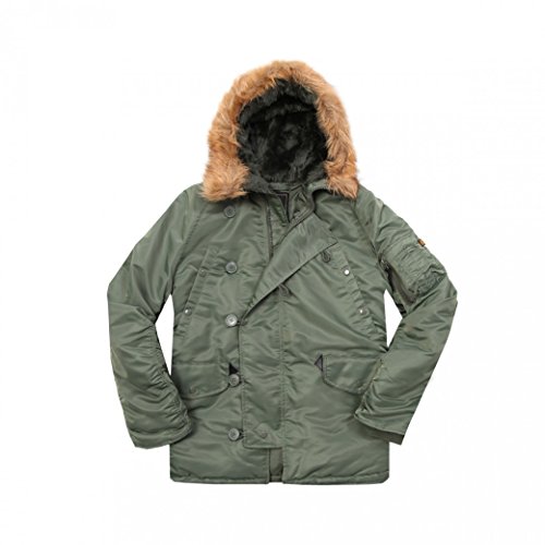 Alpha Industries Herren N3B Parkas, Grün (sage-Green 01), Large