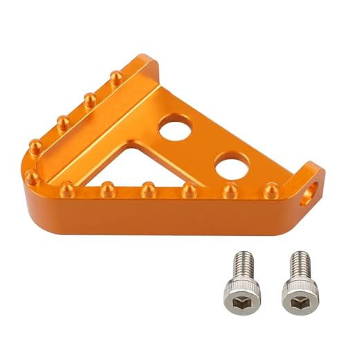 fußstütze Für EXC EXCF MXC SX XC XC XCW XCF SXF Für Freeride 125 144 150 250 300 450 500 Motorrad Bremspedal Hebel Schritt Platte Spitze Motorrad-Fußrasten(Orange)