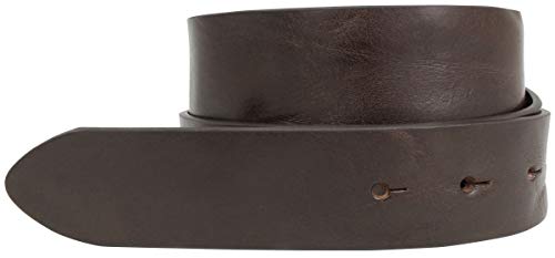 BELTINGER Gürtel aus Vollrindleder Used-Look ohne Schnalle 3.5 cm | Jeans-Gürtel Damen Herren 35mm | Ledergürtel Vintage | Chocolate 85cm