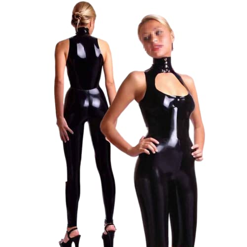 Catsuit aus 100% Naturkautschuklatex,schwarz,S