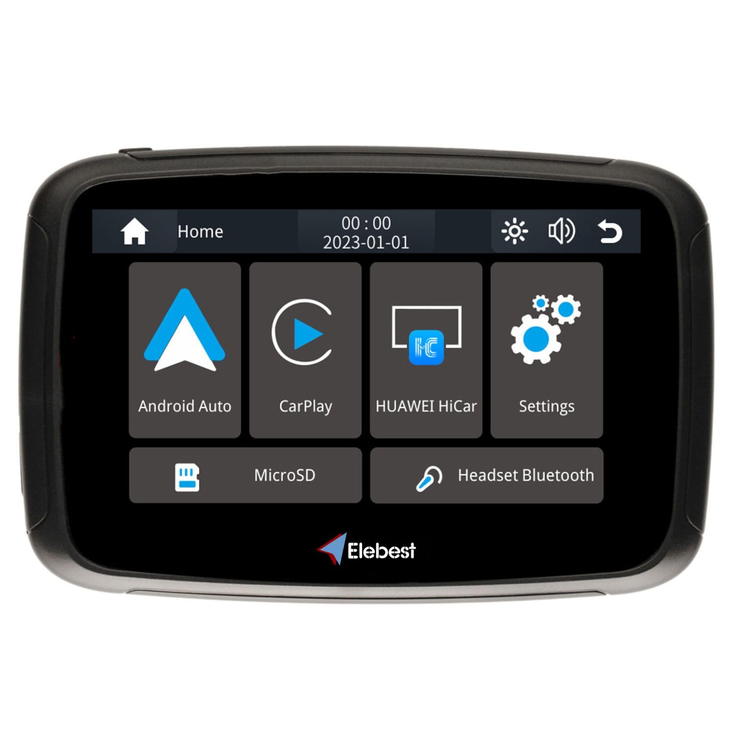 Elebest Motorrad-Navi CarPlay C650 Carplay Motorrad Carplay Auto Android Wasserdichtes Motorrad-Navigationssystem