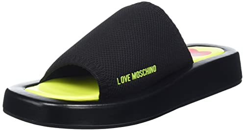 Love Moschino Damen Sabot Hausschuh, Schwarz, 35 EU