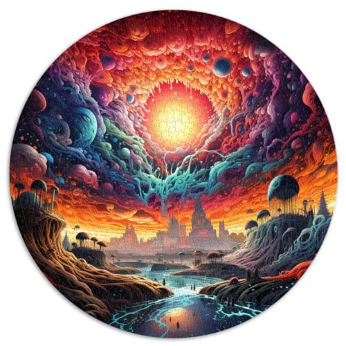 Puzzle | Puzzles „Psychedelic World“ 1000-teiliges Puzzle für Erwachsene, 67,5 x 67,5 cm, lustiges Puzzle zum Stressabbau, schwierige Herausforderung