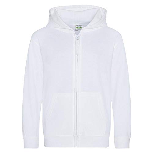 Just Hoods - Kinder Sweatjacke mit Kapuze/Arctic White, 12/13 (XL)