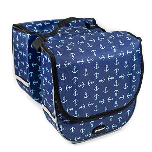 Haberland Doppeltasche Trendy DJ7111 inkl. Klettbandbefestigung, blau/Anker