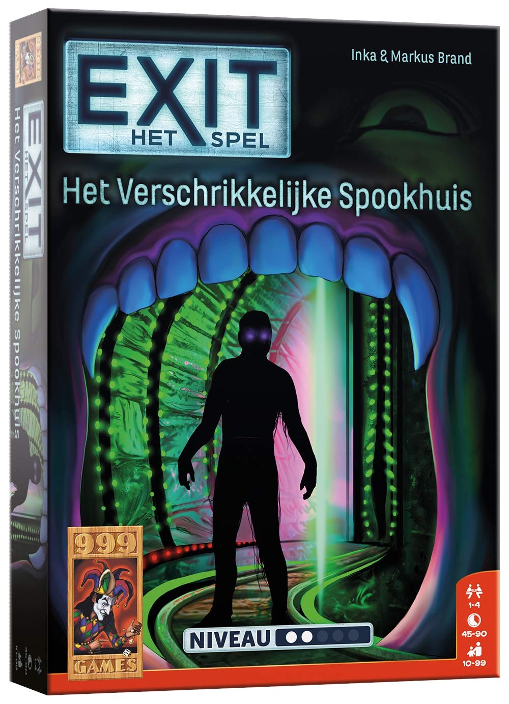 999 Games - EXIT - Das Schreckliche Spukhaus Bahnbrecher - ab 12 Jahren - Eines der besten Spiele des Jahres 2019 - Inka & Markus Marke - Echtzeit,Soziale Deduktion - für 1 bis 4 Spieler - 999-EXI12