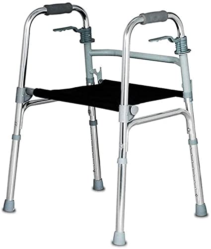 Rollator Walker, zusammenklappbar, für ältere Menschen, leichte Aluminium-Legierung, Gehhilfe, Alltagshilfe mit Sitz und klappbarem Griff, Transportstuhl, Sehnsucht nach Vorwärts