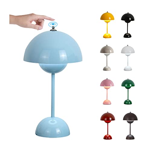 LED Flowerpot Tischlampe Kabellos mit Akku, Touch Dimmbar Flowerpot Lamp Pilz Lampe ​mit 3 Helligkeitsmodi, Dekorative Retro Schreibtischlampe für Schlafzimmer, Büro, Wohnzimmer ( Size : USB-Touch , C