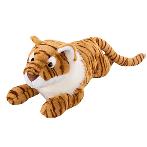 DANAIM Tiger-Kuscheltiere, Realistische Tiger-Tier-Plüschtiere, Niedliche Tiger-Wildtiere, Plüschpuppen, Geschenke for Kinder, Jungen, Mädchen, Weiches Kissen, Geburtstag, Kindertag(70cm)