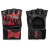 Tapout MMA Pro Fight Handschuhe aus Leder (1 Paar) PRO MMA, Black/Red, M, 960005