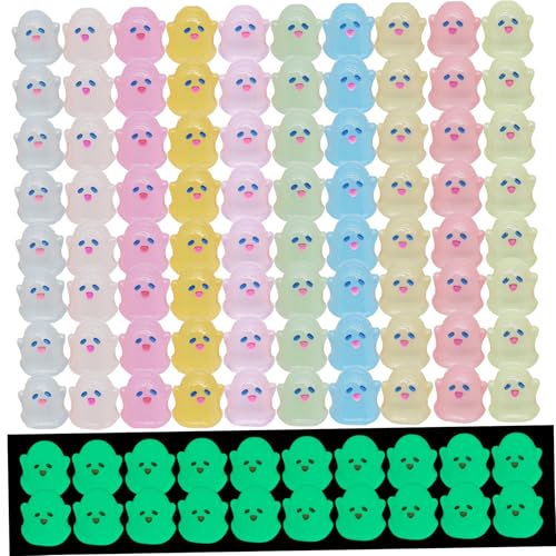 AOpghY 100pcs Ghost Figur leuchten in den dunklen Mini -Geistern Halloween niedliche Geisterdekor Mini -Geisterfiguren Halloween Dekorationen im Freien im Freien im Freien