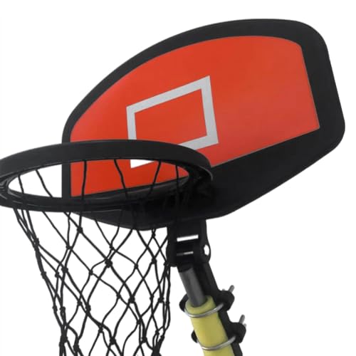 Naugan Trampolin-Basketballkorb, Basketballkorb für Trampolin mit Ball und Pumpe, für Trampolin mit Geraden und Gebogenen Stangen