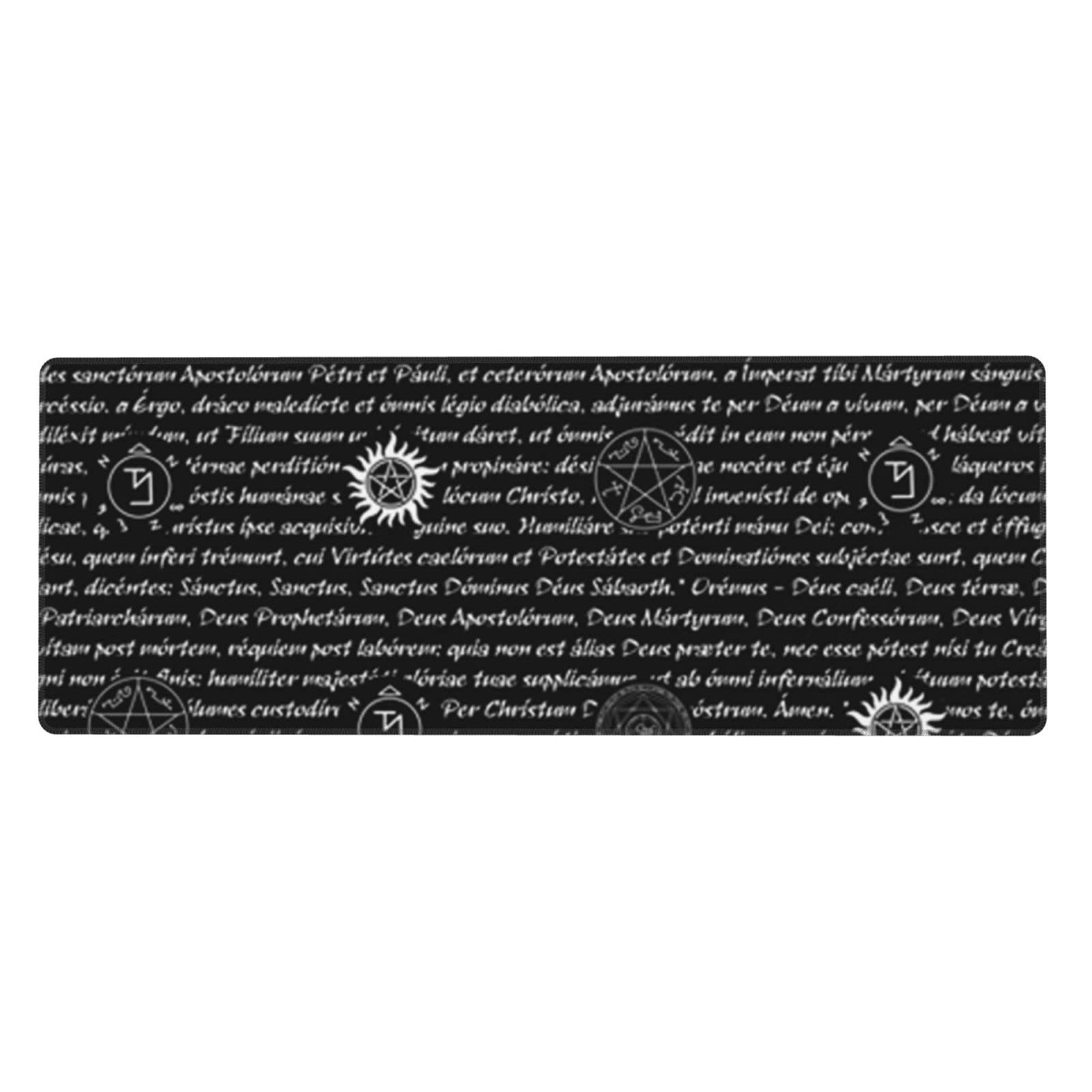 Supernatural Inspiration Mouse Pad: >> Schreibtischmatte, großes Gaming-Mauspad, 80 x 20 cm, mit genähten Kanten, rutschfeste Unterseite, wasserabweisend