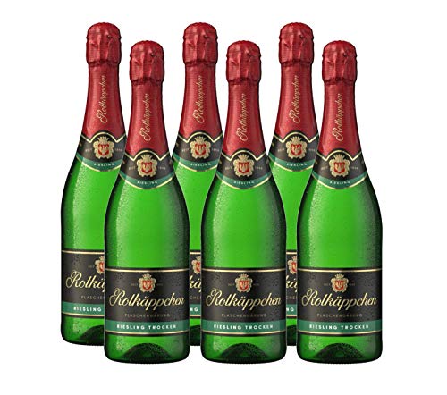 Rotkäppchen Sekt Flaschengärung Riesling trocken 6er Set (6 x 0,75l) - Premiumsekt deutscher Weine - perfekt zum Anstoßen/ besondere Momente/Geburtstage/ als Geschenk/ Mitbringsel