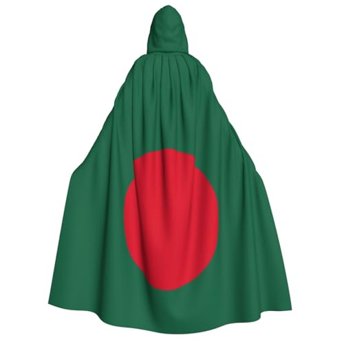 WURTON Kapuzenumhang mit Flagge von Bangladesch, Unisex, für Halloween, Karneval, Cosplay, vielseitig, für Erwachsene