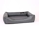 CopcoPet – Hundebett Orthopädisch Paco Kunstleder – Grau Gr: L ca. 90 x 70 cm Visco