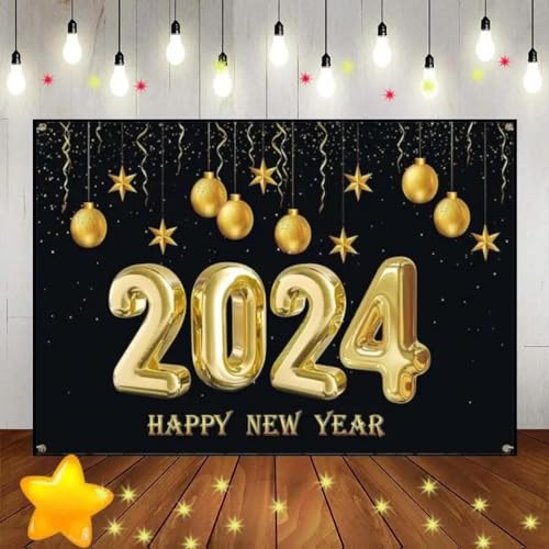 Frohes Jahr 2024 Eva Baby Party Hintergrund Prost Das Foto Lichter Kuste Geburtstag Uhr Champagner Party Wein Weihnachten 350x230cm