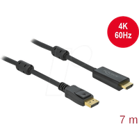 Delock Aktives DisplayPort 1.2 zu HDMI Kabel 4K 60 Hz 7 m