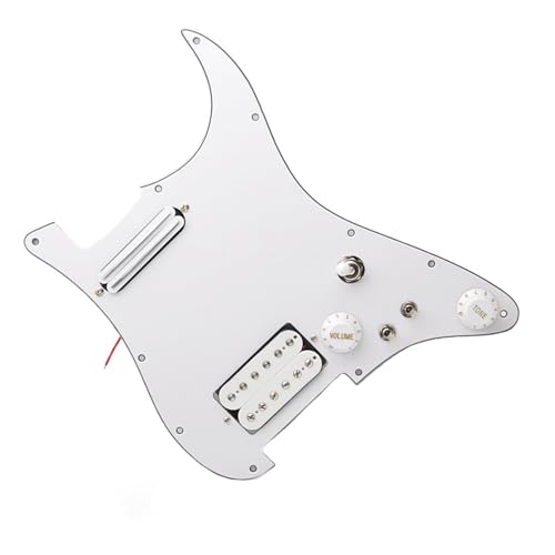 Standard-Pickguard-Tonabnehmer E-Gitarren-Schlagbrett-Tonabnehmer, schönes weißes Schlagbrett-Ersatzteil-Set (Color : 3/4)