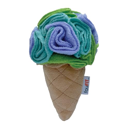 foufouBRAND Kleiner Superhelden-Hide 'n Seek Eiscreme, Schnüffelspielzeug, 17,8 cm Höhe, Haustierzubehör