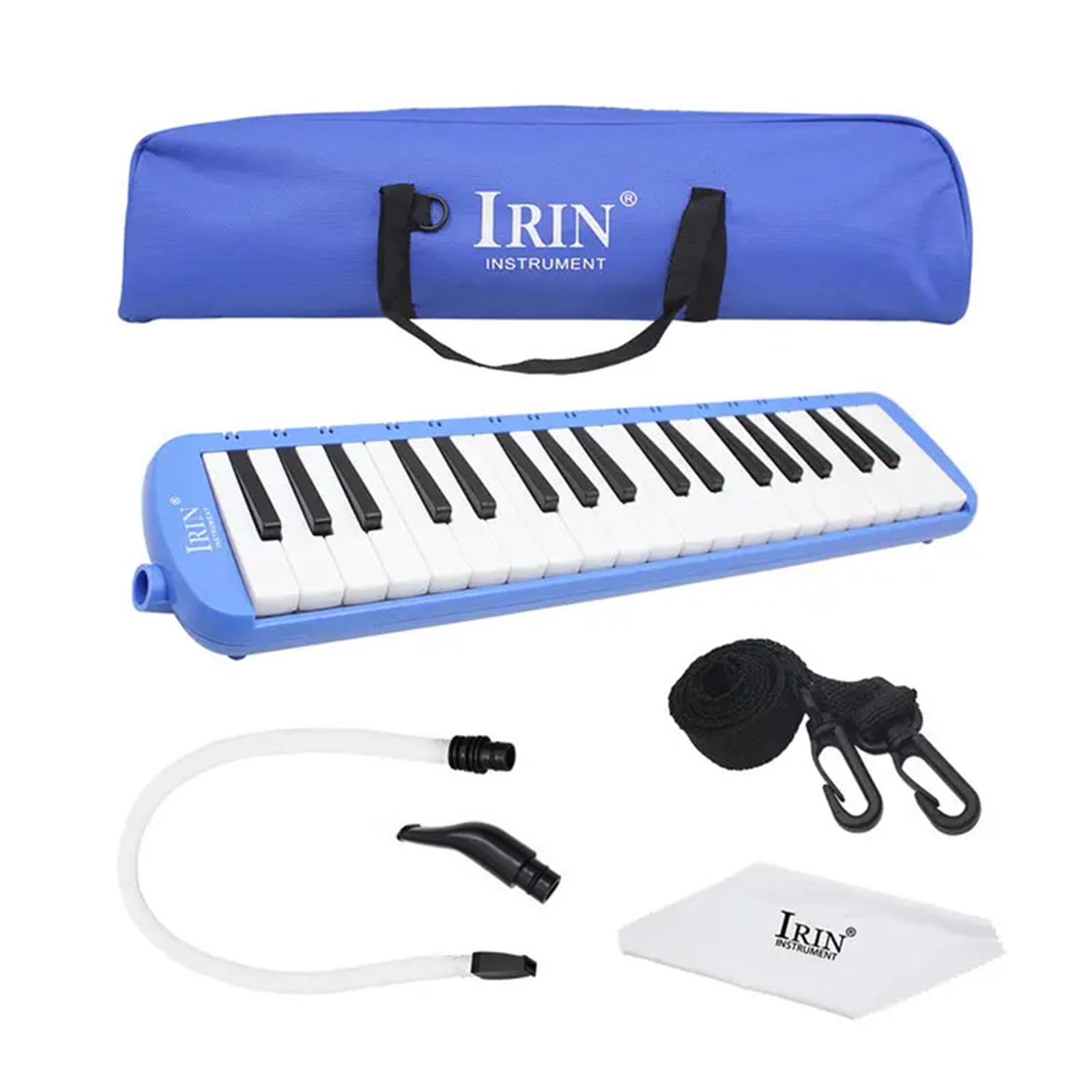 37 Tasten Melodica Instrument Air Piano Keyboard Pianica Mundharmonika Musikinstrument mit Tragetasche für Anfänger Air Piano Keyboard Tragbare Mundharmonika Multifunktional