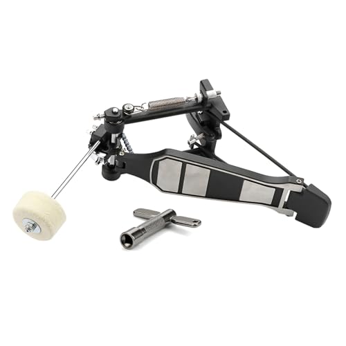 Kicks Drum Pedale Beater Head Bass Pedal Single Bass Drum Pedal mit Filz Beater Stick & Drum Key Instrument Zubehör