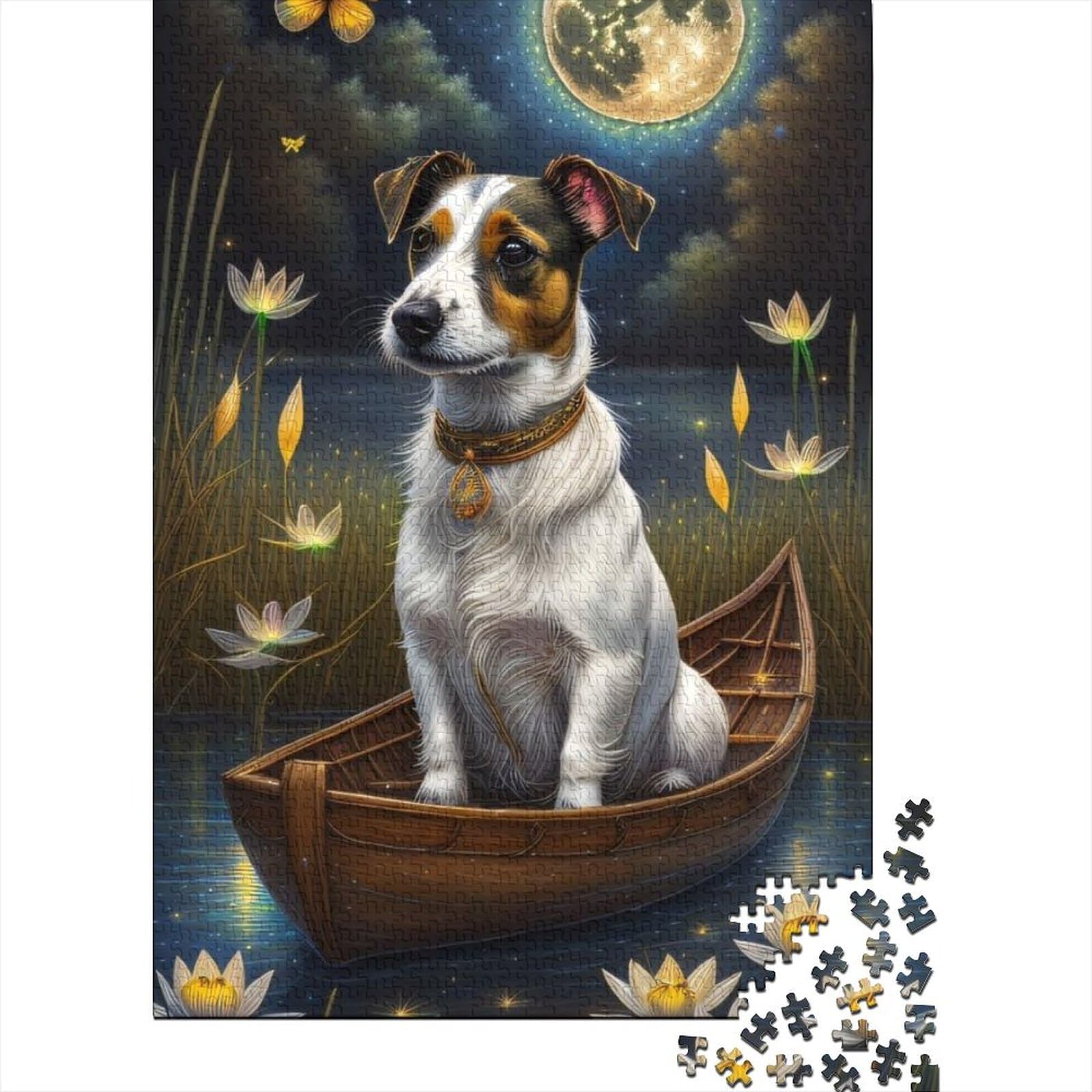 Schwierige, anspruchsvolle Puzzles mit 1000 Teilen, Tier-Fantasie-Hunde-Puzzles, Puzzles für Erwachsene, Teenager, Puzzles für Erwachsene, Geschenke (Größe: 75 x 50 cm)