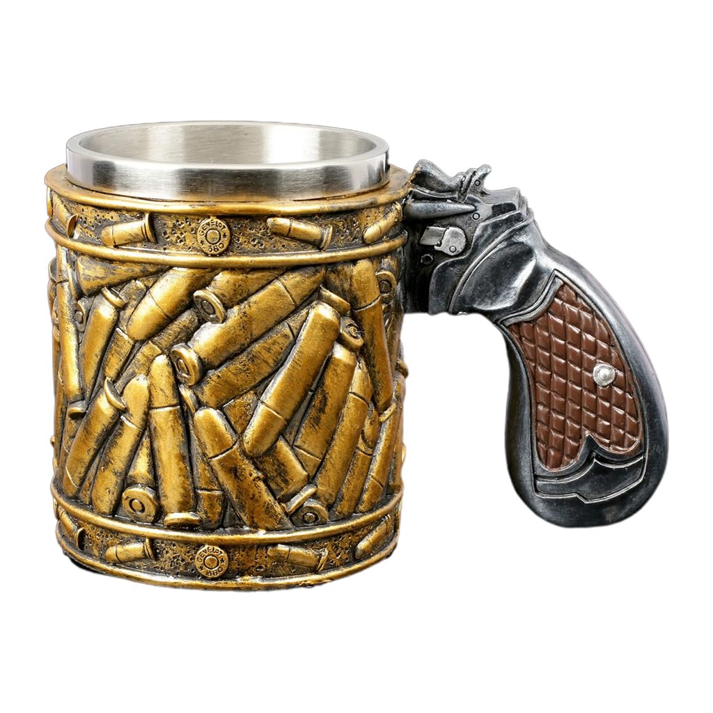 Pistolenförmige Edelstahl Western Revolver Kugelpistole Kaffeetasse Bierkrug Souvenirs Geeignet Zum Sammeln Von Geschenken