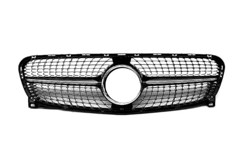 Frontgrills Für Benz Für GLA X156 2014-2019 Modifizierter Haubeneinlass Mesh Trim Styling Frontstoßstangengrill Renngrill Front Bumper Grille(14-16 Diamond Black)