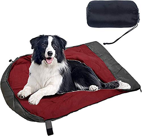 OROOTL Hundebett Schlafsack für Hunde Haustiere Warme wasserdicht Hundeschlafsack Rucksack Packbar Leichtes Hunde Waschbar Reisebett für Camping Wandern Outdoor Indoor