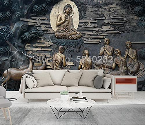 XLMING Die Kunst Der Dreidimensionalen Statuen 3D Tapeten Home Esszimmer Sofa Schlafzimmer Wohnzimmer TV Hintergrund-350cm×256cm