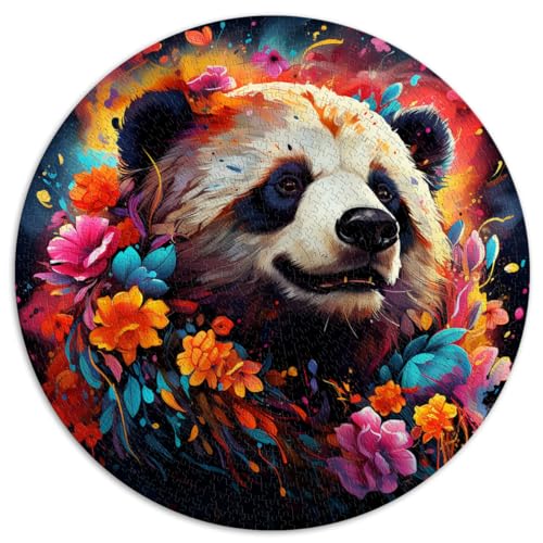 Puzzle, Panda-Blume, 1000 Teile, Puzzle-Spielzeug, 26,5 x 26,5 Zoll, Familienpuzzle, Geschenk, interessantes Puzzle zur Stressreduzierung