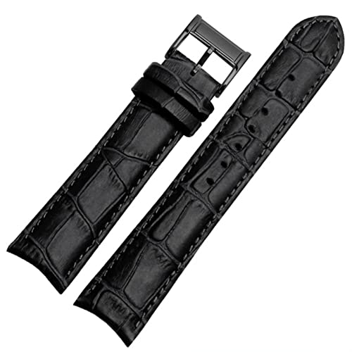 NEYENS Uhrenarmband aus echtem Leder für Citizen Seiko, 20 mm, gebogenes Ende, Rindsleder, schwarz, blau, braun, 20 mm, Achat