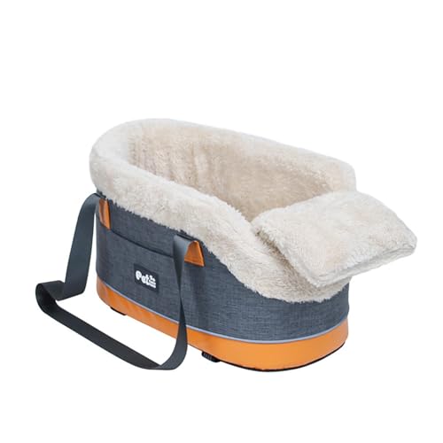 Dog Car Seats - Pet Booster Seat, Console Dog Car Seat | Portable Console Pet Car Seat, Dog Cat Travel Bags with Straps, Pet Safety Carrier with Storage Pocket, Car Pet Safety Seat for Small Puppies