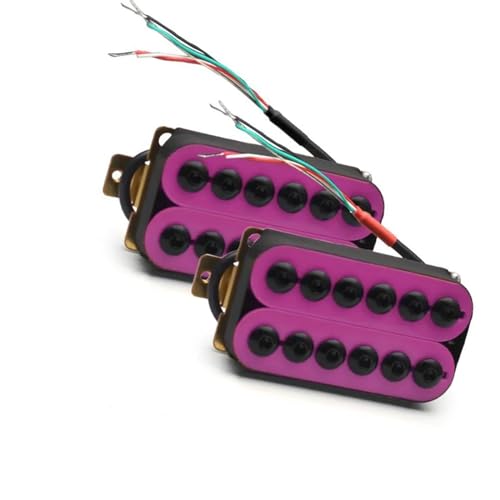 1 Satz Verstellbare Metall-Doppelspulen-Tonabnehmer Für E-Gitarre, Humbucker e gitarren tonabnehmer (Color : Purple)