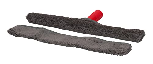 Dirt Devil Fensterwischer-Set - Teleskopstiel 57-129 CM - 2x Mikrofasertuch - Grau/Rot