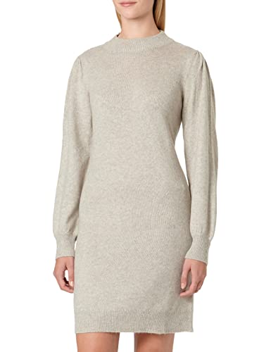 JDY Damen JDYrue L/S High Neck Dress Knt Noos Kleid, Chateau Gray, XL