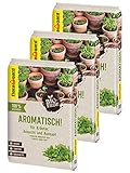 Floragard Bio-Erde Aromatisch 3x10 Liter - für Anzucht und Aussaat sowie für Kräuter - torffrei und vegan