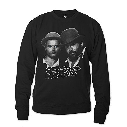 Bud Spencer Herren Old School Heroes Sweatshirt (schwarz) (3XL)