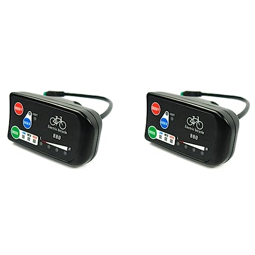 SICOSALT 2X Elektrisches Fahrrad Display 24V 36V 48V Ebike Ligent Control Panel LCD Display LED880 Wasserdichter Controller